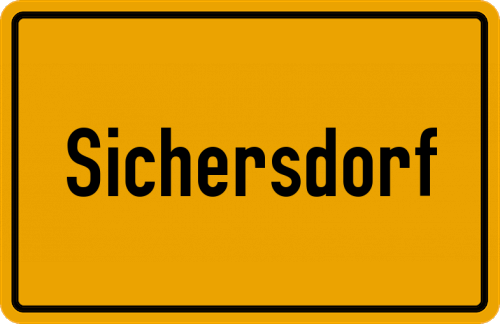 Ortsschild Sichersdorf