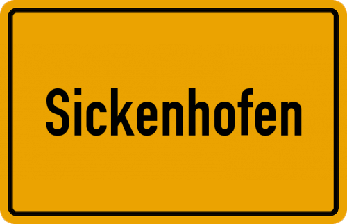 Ortsschild Sickenhofen