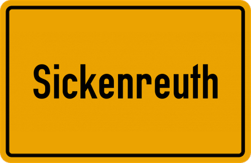 Ortsschild Sickenreuth