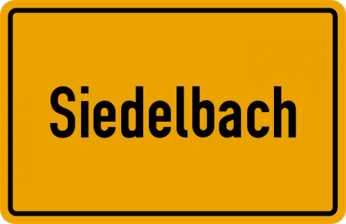Ortsschild Siedelbach