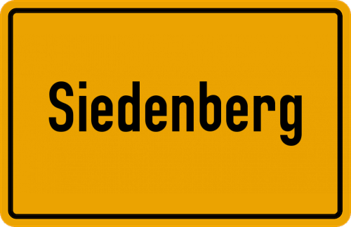 Ortsschild Siedenberg, Sieg