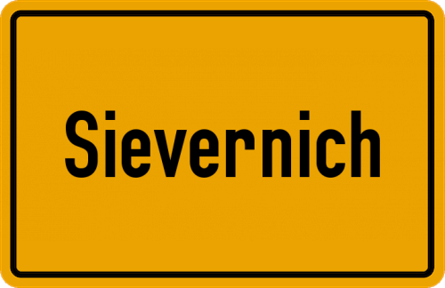 Ortsschild Sievernich