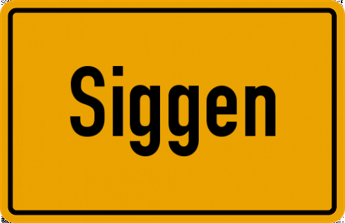 Ortsschild Siggen, Holstein