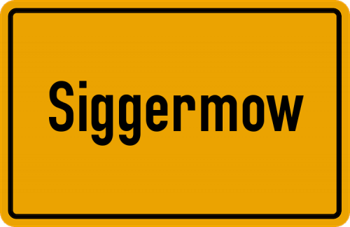 Ortsschild Siggermow