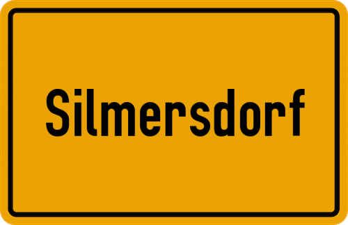 Ortsschild Silmersdorf