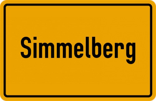 Ortsschild Simmelberg