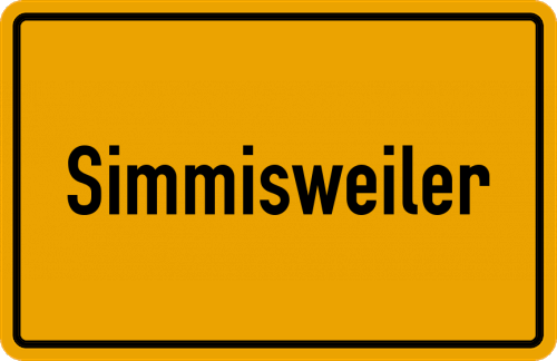 Ortsschild Simmisweiler