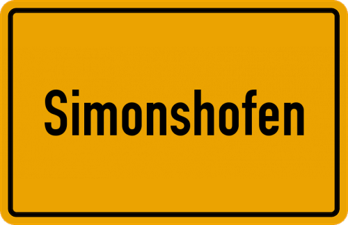 Ortsschild Simonshofen