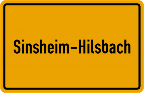 Ortsschild Sinsheim