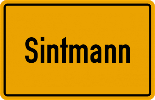 Ortsschild Sintmann, Oberfranken