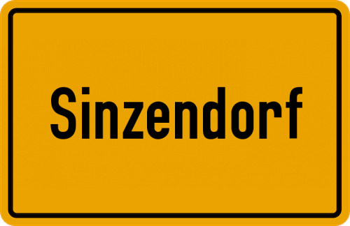 Ortsschild Sinzendorf