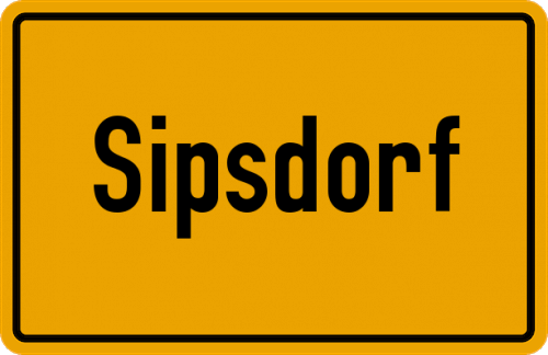 Ortsschild Sipsdorf