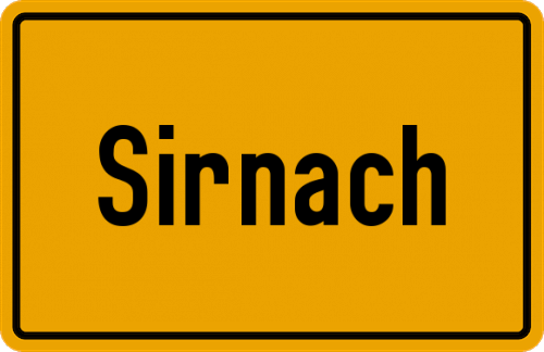 Ortsschild Sirnach
