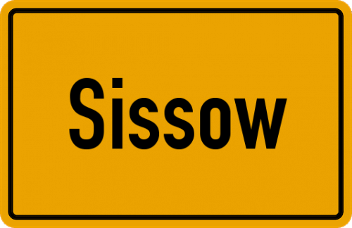 Ortsschild Sissow