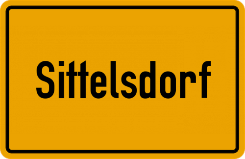 Ortsschild Sittelsdorf