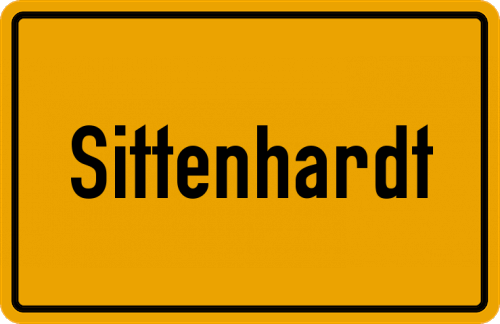 Ortsschild Sittenhardt