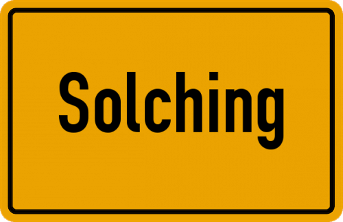 Ortsschild Solching, Vils