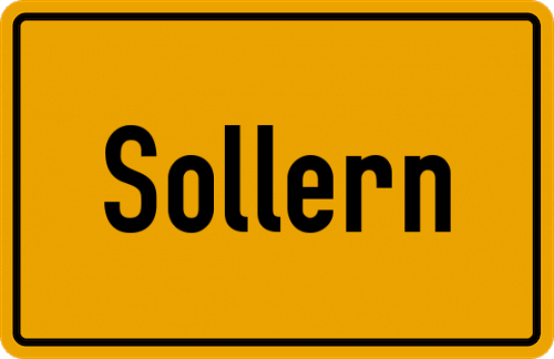 Ortsschild Sollern, Oberbayern