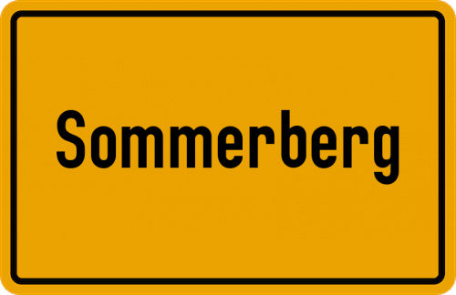 Ortsschild Sommerberg
