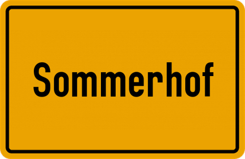 Ortsschild Sommerhof