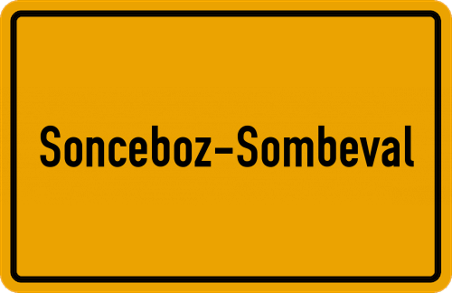 Ortsschild Sonceboz-Sombeval