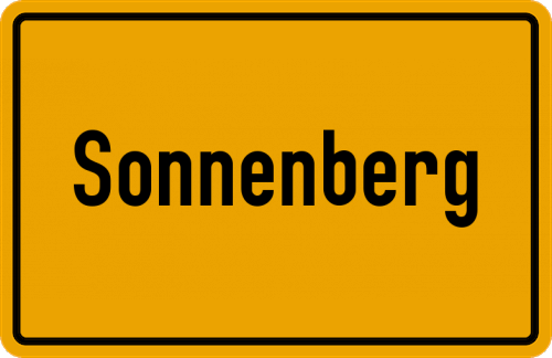 Ortsschild Sonnenberg, Kreis Braunschweig