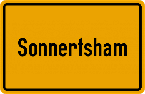 Ortsschild Sonnertsham