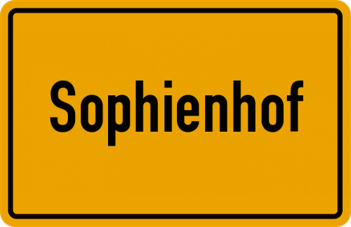 Ortsschild Sophienhof
