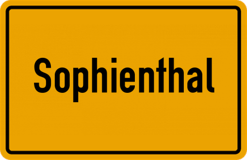 Ortsschild Sophienthal, Oderbruch