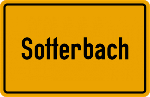 Ortsschild Sotterbach