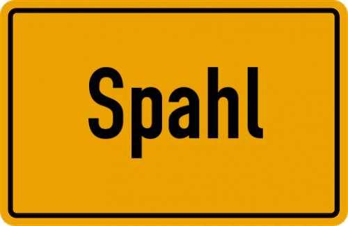 Ortsschild Spahl