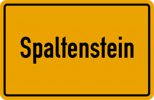 Ortsschild Spaltenstein