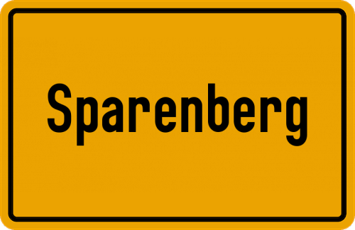 Ortsschild Sparenberg, Allgäu