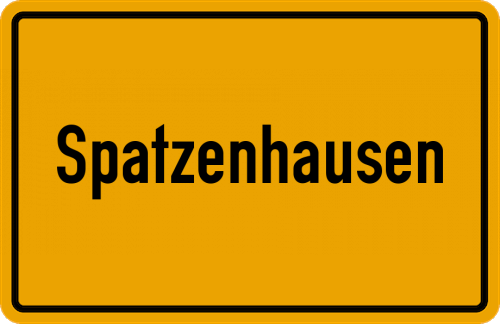 Ortsschild Spatzenhausen