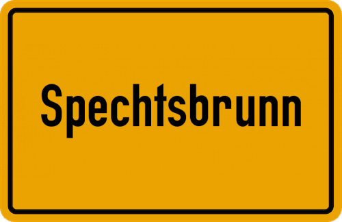 Ortsschild Spechtsbrunn