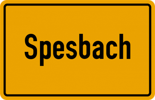 Ortsschild Spesbach