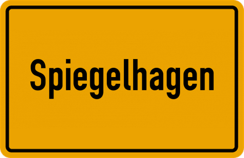 Ortsschild Spiegelhagen