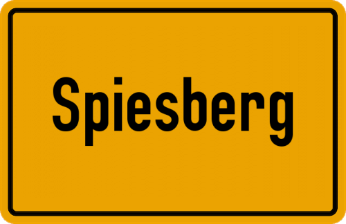 Ortsschild Spiesberg