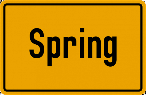 Ortsschild Spring