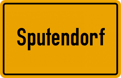 Ortsschild Sputendorf