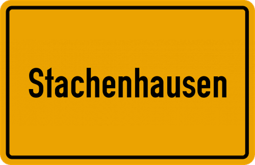 Ortsschild Stachenhausen