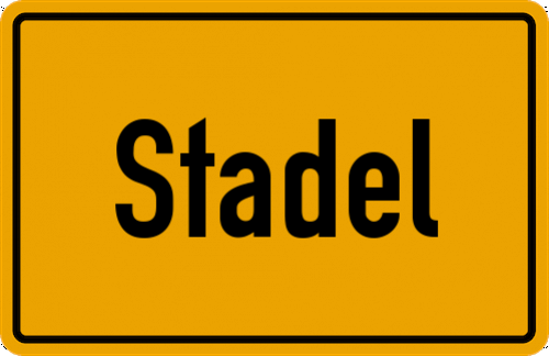 Ortsschild Stadel, Kreis Schrobenhausen