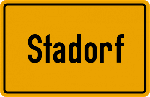 Ortsschild Stadorf