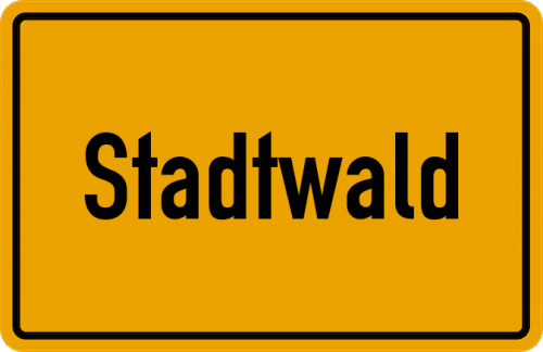 Ortsschild Stadtwald