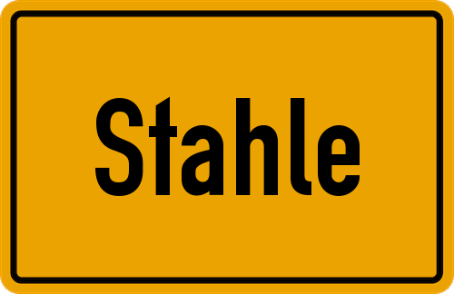 Ortsschild Stahle, Weserbergland