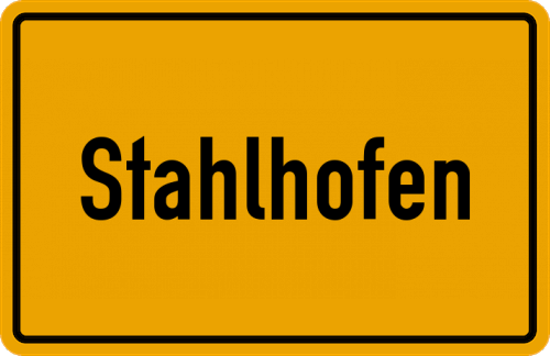 Ortsschild Stahlhofen, Westerwald