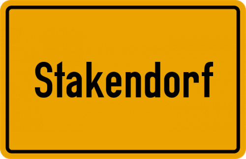 Ortsschild Stakendorf