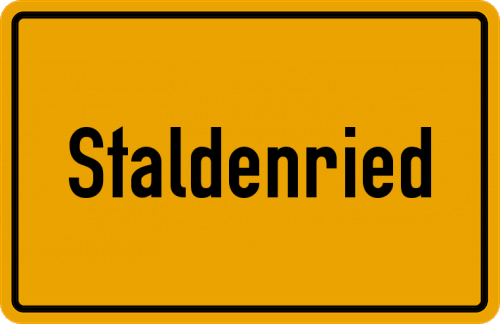 Ortsschild Staldenried