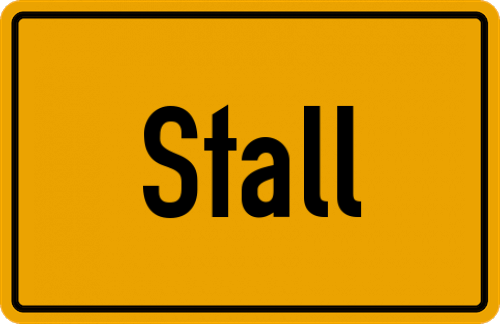 Ortsschild Stall