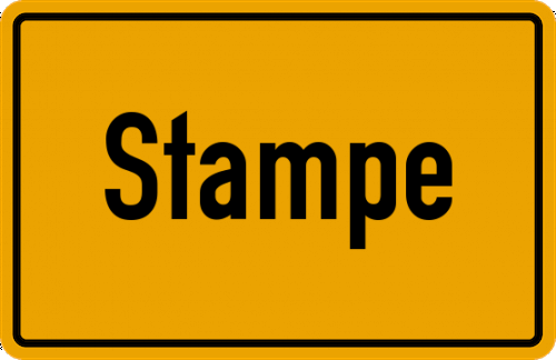 Ortsschild Stampe
